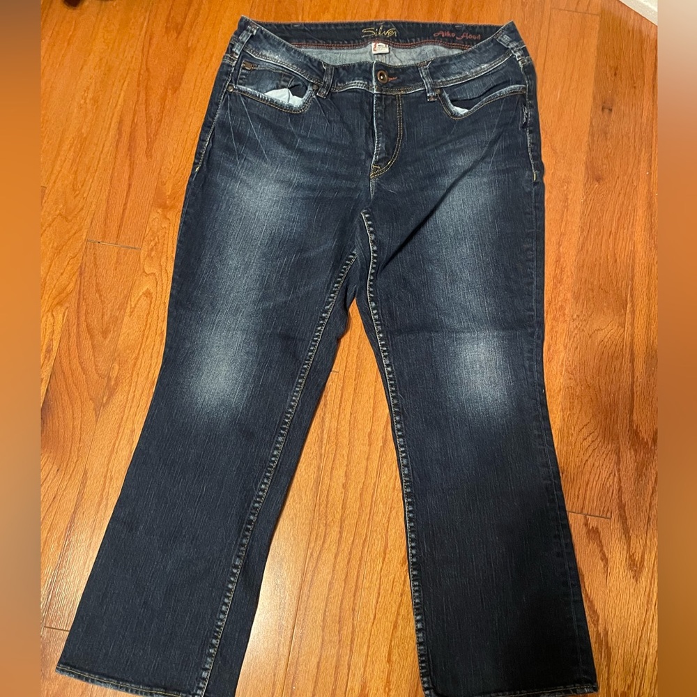Silver aiko flood jeans sz 14